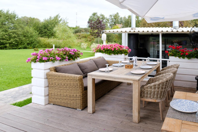 "Капучино" диван из искусственного ротанга трехместный, цвет соломенный