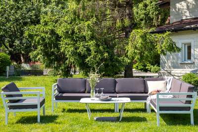 "Глория" модуль диванный центральный, каркас из алюминия