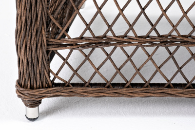 "Гранд Латте" диван трехместный из искусственного ротанга, цвет коричневый