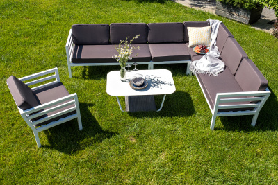 "Глория" модуль диванный центральный, каркас из алюминия