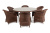 "Эспрессо–150 R" обеденная группа плетеная, цвет коричневый