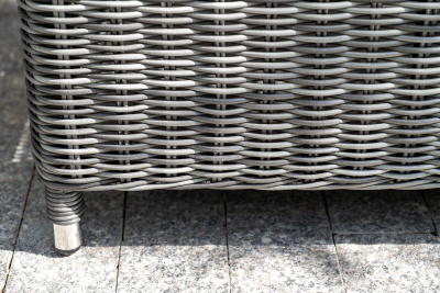 "Кон Панна" диван из искусственного ротанга двухместный, цвет графит